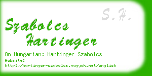szabolcs hartinger business card
